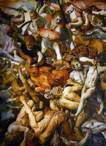 %u2018Queda dos Anjos Rebeldes%u2019, de Frans Floris.
