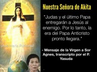 A recém-descoberta mensagem de Nossa Senhora de Akita e seu conteúdo assustador: A ERA DO PAPA ANTICRISTO EM BREVE CHEGARÁ.